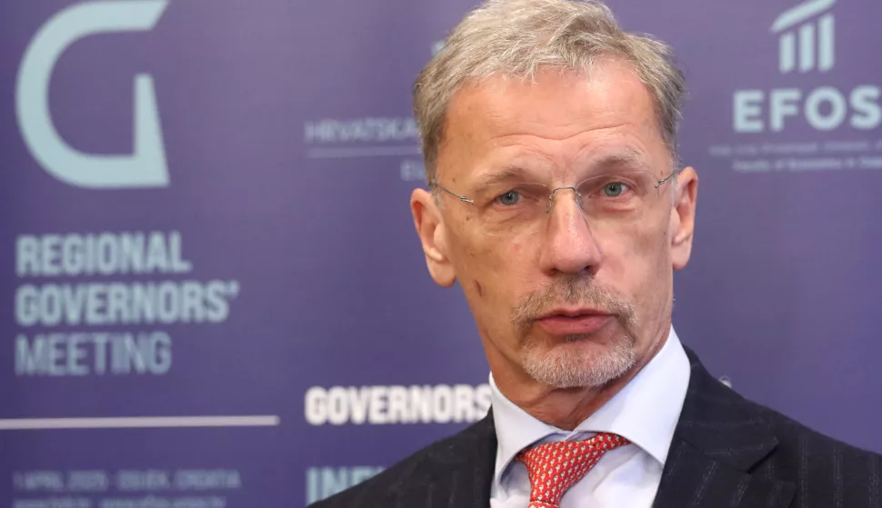 Osijek, 01. 04. 2025, EFOS, Pet guvernera središnjih banaka na Ekonomskom faultetu, Boris Vujčić...snimio GOJKO MITIĆ