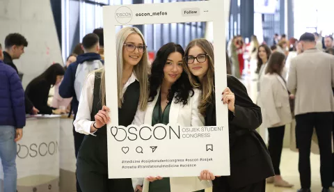 Osijek, 03. 04. 2025., Građevinski i arhitektonski fakultet u Osijeku, OSCON, OSCON 2025, otvorenje, 7. kongres, međunarodni kongres studenta biomedicinskih znanosti i mladih liječnikaBRUNO JOBST