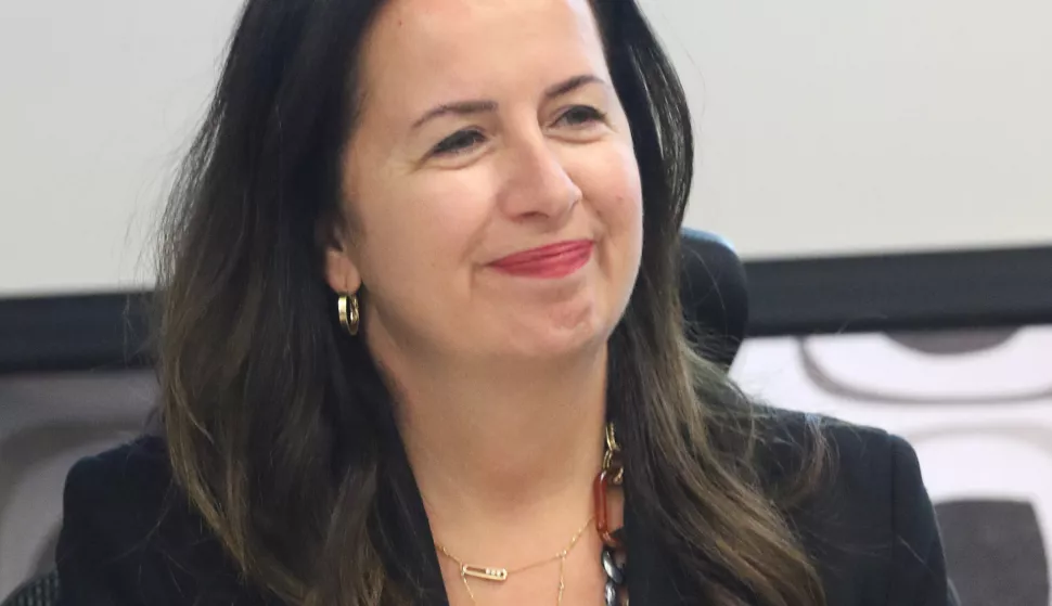 Osijek, 02. 10. 2024, Pravni fakulte Osijke, PFOS. Skup o Zakonu o nepoštenoj trgovačkoj praksi. Irena Weber HUPsnimio GOJKO MITIĆ