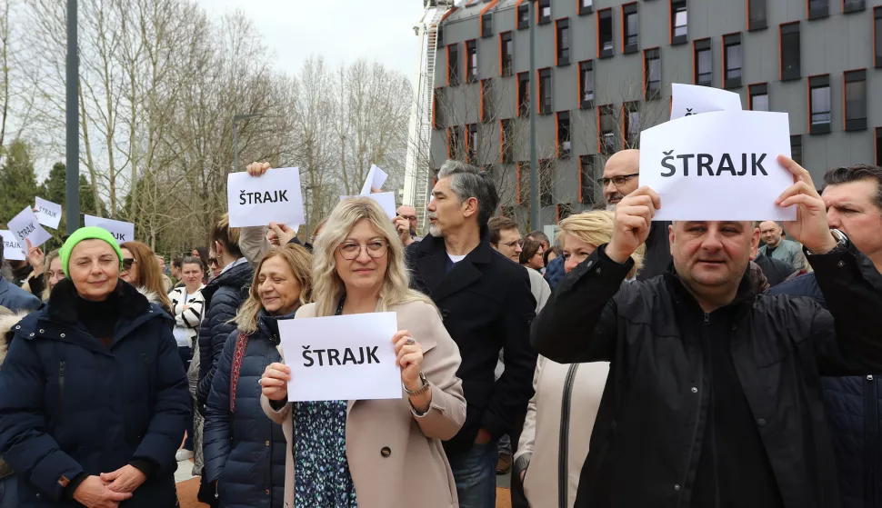 Osijek, Antunovac, Osijek, 03. 04. 2025, Štrajk u osnovnim, srednjim školama i fakultetima, štrajk učitelja. Campus. snimio GOJKO MITIĆ