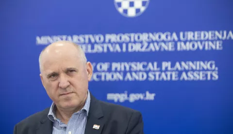 Zagreb, 29.03.2025 - Ministar prostornog uređenje, graditeljstvo i državne imovine Branko Bačić održao je konferenciju za medije o novoj dopuni GUP-a grada Zagreba. Na fotografiji Branko Bačić. foto HINA/ Daniel KASAP/ dk