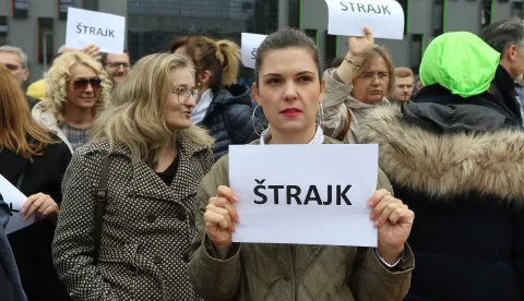 Osijek, Antunovac, Osijek, 03. 04. 2025, Štrajk u osnovnim, srednjim školama i fakultetima, štrajk učitelja. Campus. snimio GOJKO MITIĆ
