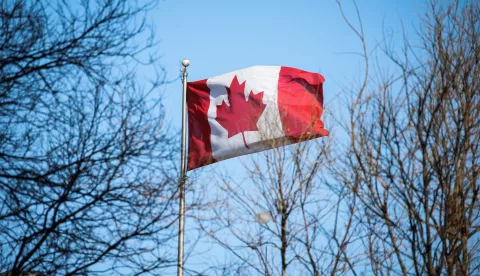 epa07285166 A Canadian flag flies at the Canadian embassy in Beijing, China, 15 January 2019. A Chinese court issued a death sentence to Robert Lloyd Schellenberg of Canada for drug smuggling. On 14 January 2019, following an appeal, a high court in Dalian city changed the man's previous 15 years in prison sentence for drug smuggling and sentenced him to death, saying his previous sentence was too lenient, according to media reports. The ruling comes during a diplomatic row between Canada and China after Canadian authorities arrested Meng Wanzhou, an executive for Chinese telecommunications firm Huawei, at the request of the USA. EPA/ROMAN PILIPEY