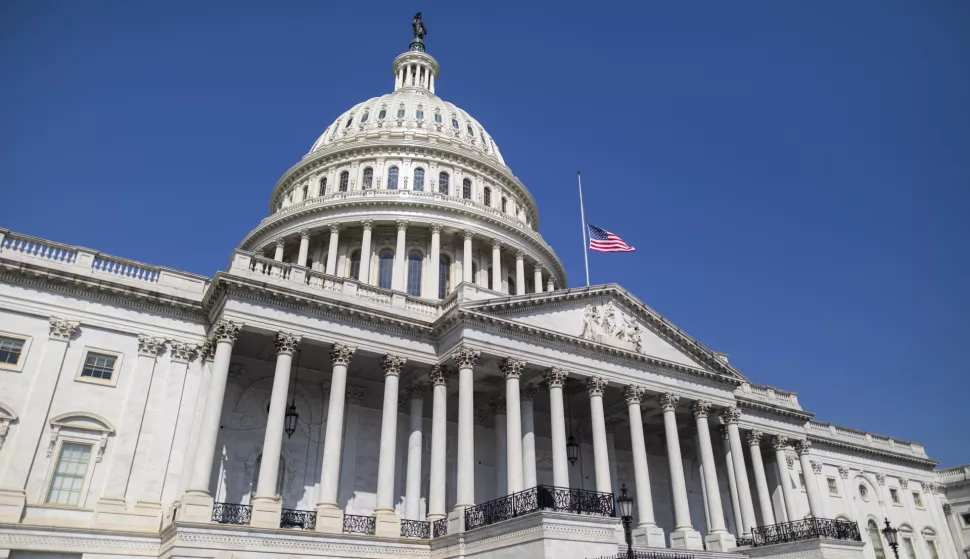 epa06974390 The US flag flag flies at half-staff in front of the U.S. Capitol in Washington, DC, USA, 26 August 2018. Flags were flown at half-staff honoring Republican Senator John McCain who passed away at his home in Cornville, Arizona, USA, on 25 August 2018, at the age of 81. His family announced on 24 August 2018, that he discontinued treatment for an aggressive brain cancer. McCain, a former Naval aviator, was shot down on a mission over Hanoi, in North Vietnam, in October 1967, and made a prisoner of war (POW) until 1973. He was the Republican nominee for President of the United States in the 2008 election, which he lost to Barack Obama. EPA/JIM LO SCALZO