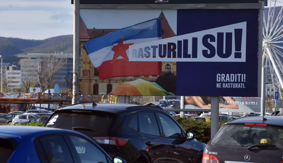 Zagreb, 07.04.2025 (novosti) - predizborni plakat, kampanja, izbori, strankefoto Davor Kovacevicnovosti