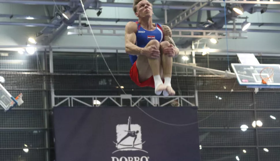 Osijek, 11. 05. 2025, SD Gradski vrt, Dobro World Cup 2025, Osijek. Qulifications day 2. Preskok, Aurel Benovićsnimio GOJKO MITIĆ