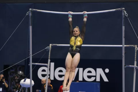 Osijek, 12. 05. 2025, SD Gradski vrt, Dobro World Cup 2025, Osijek. Final day 1. Dvovisinski razboj, Sara Sulekić.snimio GOJKO MITIĆ