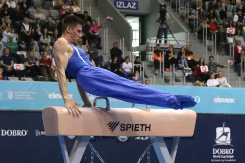 Osijek, 12. 05. 2025, SD Gradski vrt, Dobro World Cup 2025, Osijek. Final day 1. Konj s hvataljkama, Marko Sambolec.snimio GOJKO MITIĆ