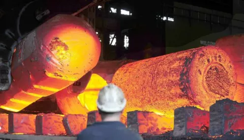 Proposed steel tariffs File photo dated 10/05/09 of red hot metal being moved across the heavy forge at the Forgemasters Works in Sheffield. Donald Trump's proposed hike in steel tariffs will have a "significant impact" on the UK, the industry trade body has warned. John Giles Photo: Press Association/PIXSELL------kolor 3x nvoosti