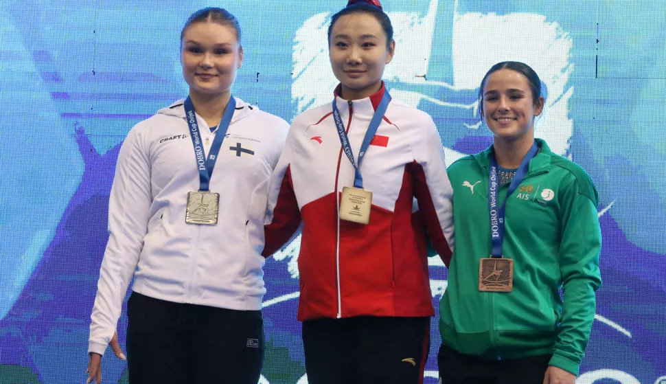 Osijek, 12. 05. 2025, SD Gradski vrt, Dobro World Cup 2025, Osijek. Final day 1. Dvovisinski razboj, Proglašenje.snimio GOJKO MITIĆ