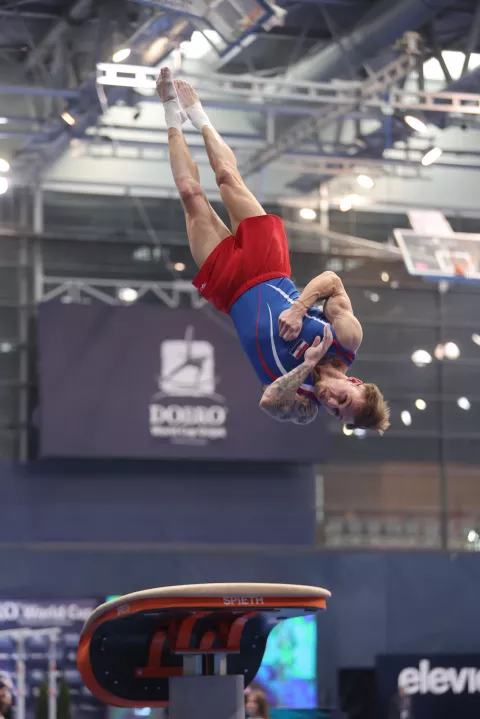 13.04.2025., Osijek - DOBRO World Cup Osijek, FIG World Cup Competition. Svjetski kup u gimnastici. Photo: Davor Javorovic/PIXSELL