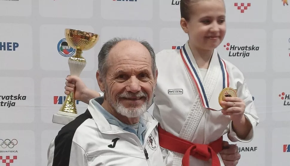 Una Bođirković s trenerom Zvonkom Biondićem