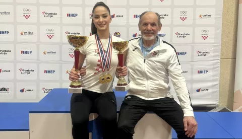 Katia Šegavčić i trener Zvonko Biondić