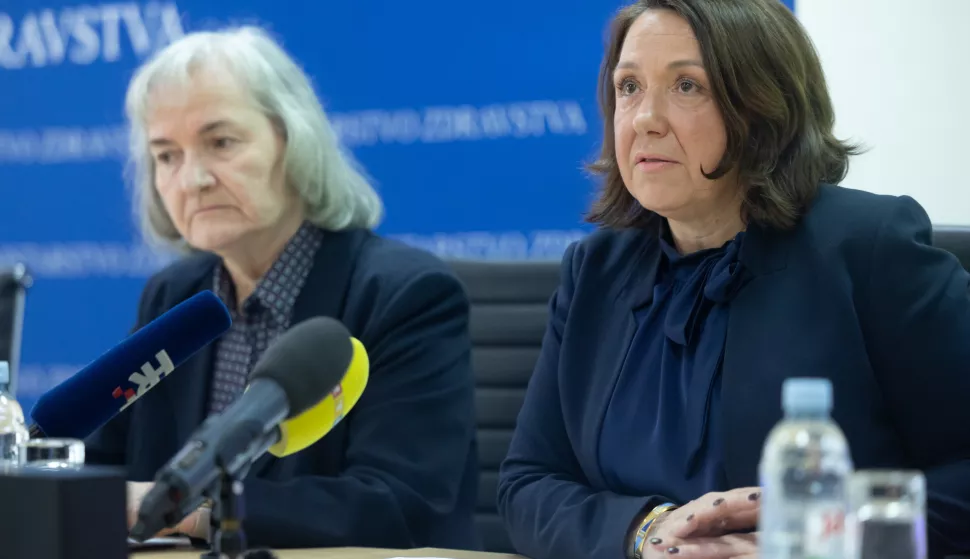Zagreb, 07.03.2025. - Konferencija za medije u povodu upućivanja Nacrta prijedloga Zakona o izmjenama i dopunama Zakona o obveznom zdravstvenom osiguranju u e-Savjetovanje.Na fotografiji Irena Hrstić.foto HINA/ Edvard ŠUŠAK/ es