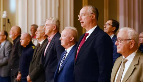 Split, 14.04.2025. - Svečana akademija povodom 80. obljetnice Prve Narodne vlade Hrvatske.Na slici Ivica Puljak. foto HINA/ Mario STRMOTIĆ/ MS