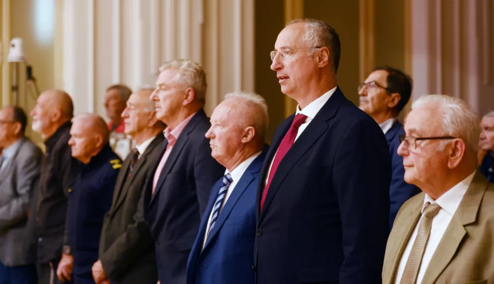 Split, 14.04.2025. - Svečana akademija povodom 80. obljetnice Prve Narodne vlade Hrvatske.Na slici Ivica Puljak. foto HINA/ Mario STRMOTIĆ/ MS