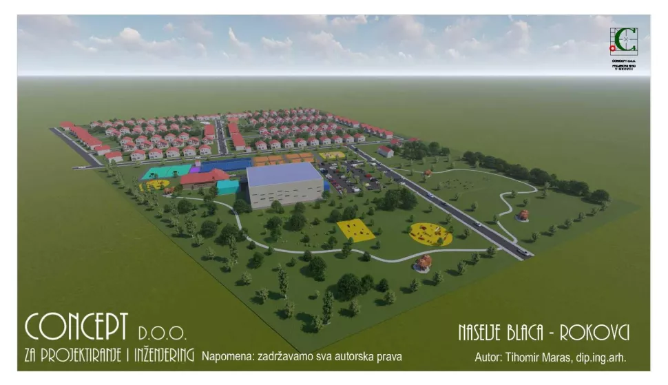 kuće na prostoru negadašnjeg prognaničkog naselje blace - projekttravanj 2025.