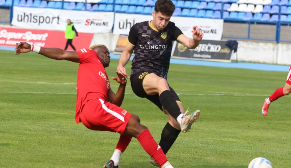 Osijek, 25. 04. 2025, Stadion Gradski vrt, nogomet, Zrinski Osječko 1664 - Vukovar 1991, SuperSport Prva liga. snimio GOJKO MITIĆ