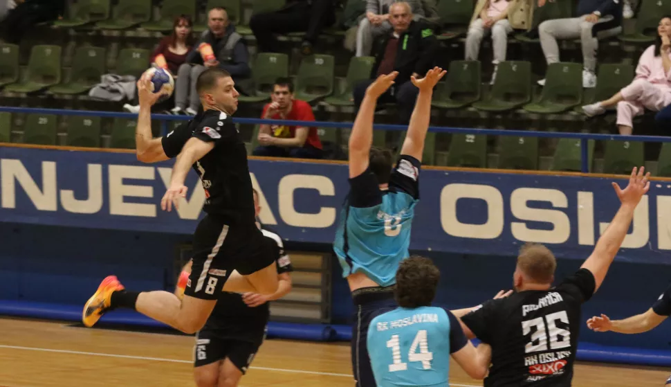 Osijek, 05. 04. 2025, SD Zrinevac, rukomet Osijek - Moslavina (Kutina), Liga za ostanak rukometša.snimio GOJKO MITIĆ