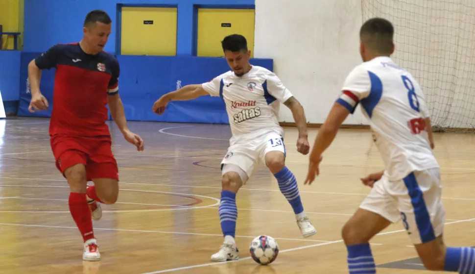Osijek 19. 10. 2024, SD Zrinjevac, Futsal, Osijek Kandit - Square (Dubrovnik). SuperSport Prva hrvatska malonogomena liga.snimio GOJKO MITIĆ