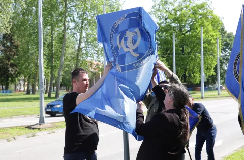 Osijek, 28. 04. 2025., Ulica 3. gardijske brigade "Kune", otkrivanje ploče ulice, novo ime ulice, svečanost, Marin Rebrina; Aleksandra SudarićSNIMIO BRUNO JOBST