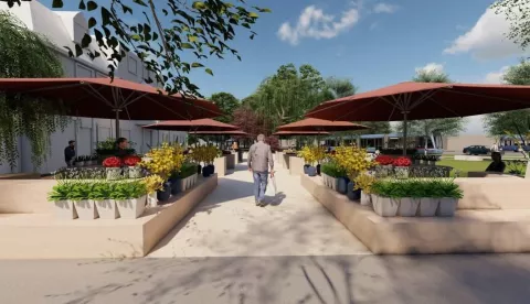 Novi trg, dvorac Mačkamama, Vila Hermann, Industrijska četvrt,