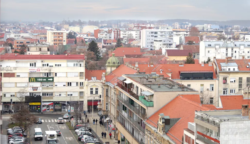 Osijek, 09. 01. 2025., Osijek - ilustracija, Osijek - vizura, urbanizam, stambene zgrade, slobodnjaci, slobodnjakSNIMIO BRUNO JOBST