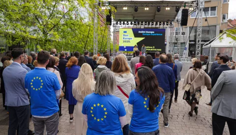 09.05.2025., Zagreb - Obiljezavanje Dana Europe na Europskom trgu u Zagrebu. Photo: Luka stanzl/PIXSELL