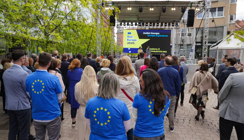 09.05.2025., Zagreb - Obiljezavanje Dana Europe na Europskom trgu u Zagrebu. Photo: Luka stanzl/PIXSELL