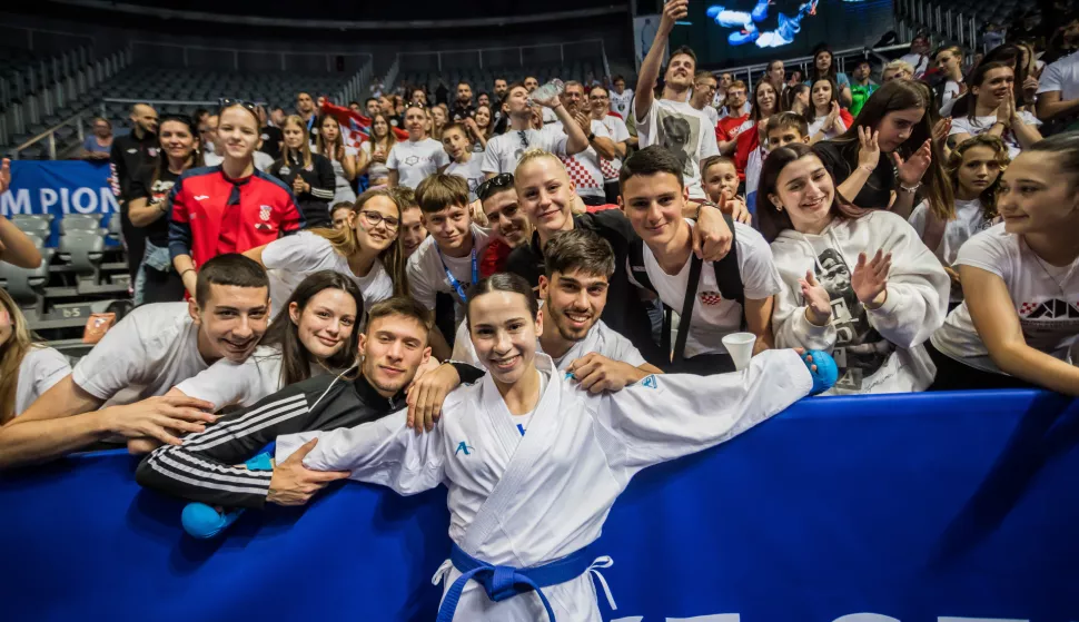 11.05.2024., Zadar - Senior Championship Karate 2024. Borba izmedju CRO Sgardelli Ema - MKD Mishovski Mihaela. Photo: Zvonimir Barisin/PIXSELL