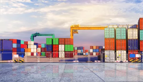 container terminal?Wharf, transport
