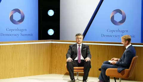 epa12095518 Croatian Prime Minister Andrej Plenkovic attends the Copenhagen Democracy Summit, Copenhagen, Denmark, 13 May 2025. EPA/MADS CLAUS RASMUSSEN DENMARK OUT