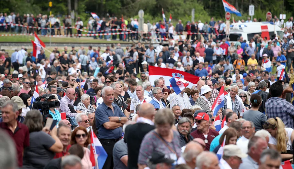 12.05.2018., Bleiburg, Austrija - Sredisnja komemoracija u povodu 73. godisnjice bleiburske tragedije i kriznog puta hrvatskog naroda. rPhoto: Goran Stanzl/PIXSELL