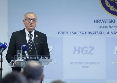 Zagreb, 16.05.2025.- Komemoracija za general-pukovnika Matu Laušića u organizaciji Hrvatskog generalskog zbora. Na fotografiji Marinko Krešić.foto HINA/ Admir BULJUBAŠIĆ/ abu