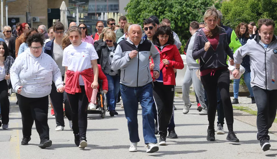 Osijek, 16. 05. 2025, Promenada Picasso, Simbolična utrka - osobe s intelektualnim teškoćama.snimio GOJKO MITIĆ