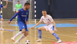 Osijek, 17. 05. 2025, SD Gradski vrt, mali nogomet. Osijek Kandit - Futsal Dinamo, polufinale doigravanja za prvaka SuperSport HMNL-a.snimio GOJKO MITIĆ