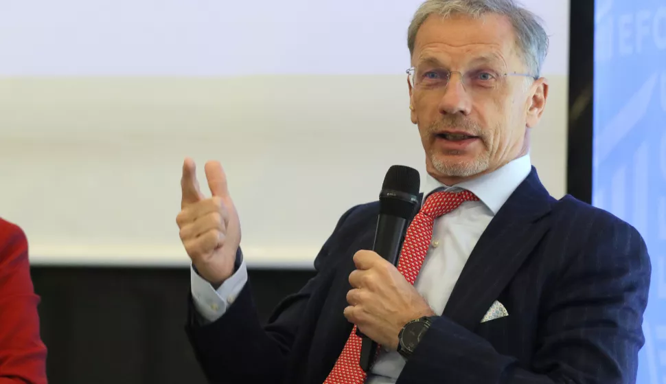 Osijek, 01. 04. 2025, EFOS, Pet guvernera središnjih banaka na Ekonomskom faultetu, Boris Vujčić...snimio GOJKO MITIĆ