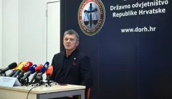 Zagreb, 15.11.2024. - Izjava za medije Glavnog državnog odvjetnika Ivana Turudića povodom uhićenja bivšeg ministra zdravstva Vilija Berošami suokrivljenika u akciji USKOK-a i EPPO-a.Na fotografiji Ivan Turudić.foto HINA/ Edvard ŠUŠAK/ es