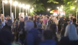 Osijek, 24. 05. 2025., Perivoj Kralja Tomislava, večer vina i umjetnosti, vino i umjetnostSNIMIO BRUNO JOBST