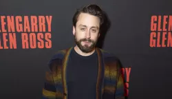 Kieran Culkin attends press line after the opening night of Broadway Revival 'Glengarry Glen Ross' at Palace Theatre in New York on March 31, 2025. (Photo by Lev Radin/Sipa USA) Photo: Lev Radin/SIPA USA