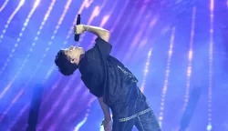 Johannes Pietsch known as JJ representing Austria with the song Wasted Love winner of the Grand Final of the Eurovision Song Contest 2025 in Basel, Switzerland, on May 18, 2025. (Photo by HEIKKI SAUKKOMAA/LEHTIKUVA/Sipa USA) Photo: STT-Lehtikuva/SIPA USA