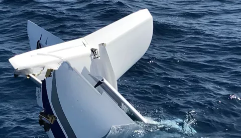 Zagreb, 14. lipnja 2019. (Hina) - U avionskoj nesreći koja se dogodila u petak poslijepodne oko 14.40 sati kod otoka Hvara, avion njemačkih registarskih oznaka pao je u more, no nije bilo ozlijeđenih, potvrdili su iz Agencije za istraživanje nesreća u zračnom, pomorskom i željezničkom prometu (AIN). foto HINA/ Ministarstvo mora, prometa i infrastrukture/ ml