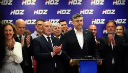 Zagreb, 01.06.2025. - Izjava za medije premijera Andreja Plenkovića u sjedištu HDZ-a u Gundulićevoj. foto HINA /Zvonimir KUHTIĆ/ kuzo
