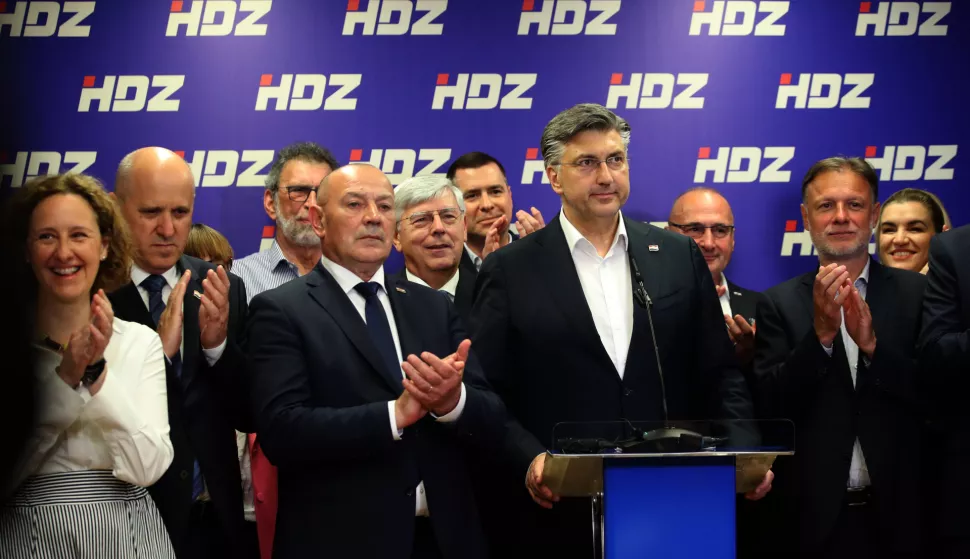 Zagreb, 01.06.2025. - Izjava za medije premijera Andreja Plenkovića u sjedištu HDZ-a u Gundulićevoj. foto HINA /Zvonimir KUHTIĆ/ kuzo