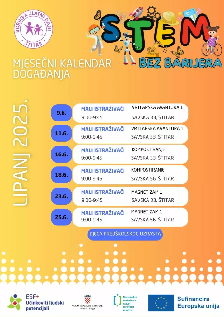 Vukovarski leptirići, STEM radionice, STEM bez barijera