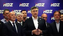 Zagreb, 01.06.2025. - Izjava za medije premijera Andreja Plenkovića u sjedištu HDZ-a u Gundulićevoj. foto HINA /Zvonimir KUHTIĆ/ kuzo