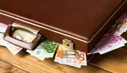 Novcem tvrtke kupovali robu široke potrošnje. novac, euri, ilustracija