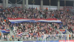 Osijek, 08. 09. 2024, Opus Arena, UEFA Nations League, nogometna utakmica Hrvatska - Poljska. Hrvatska. Navijači, tribine.snimio GOJKO MITIĆ