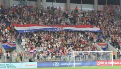 Osijek, 08. 09. 2024, Opus Arena, UEFA Nations League, nogometna utakmica Hrvatska - Poljska. Hrvatska. Navijači, tribine.snimio GOJKO MITIĆ