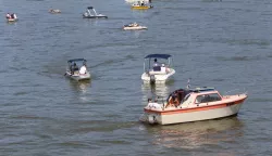 Osijek 07. 06. 2025, Drava, Zimska luka početak tradicioanlne Regate od Osijeka do Aljmaša.snimio GOJKO MITIĆ